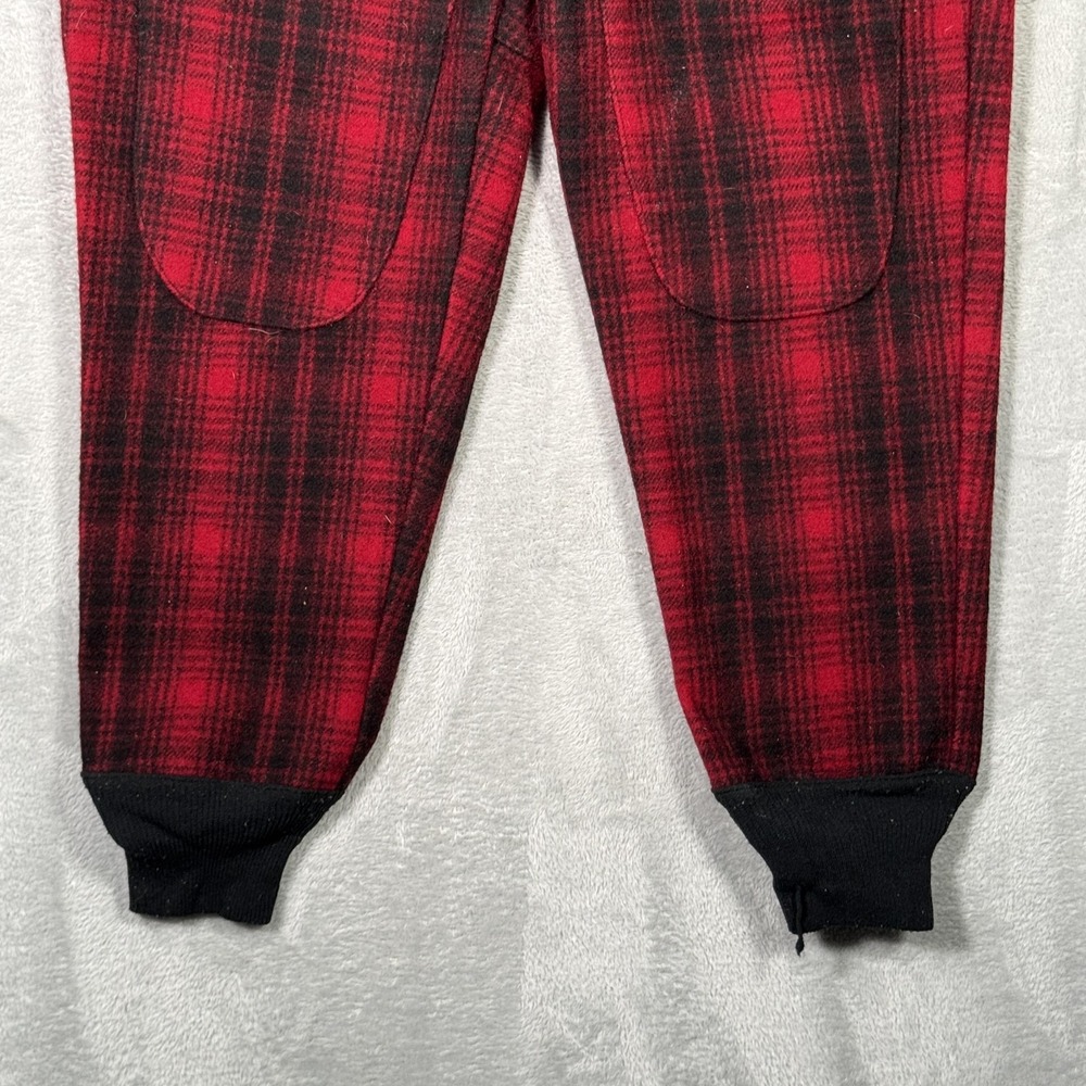 Woolrich Pants Mens 34x30 (Act 31x30) Red Plaid Wool Flannel Jogger Cuffed - Picture 2 of 13